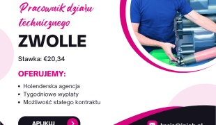 Pracownik działu technicznego – Zwolle