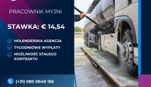 Pracownik myjni samochodów ciężarowych – Amsterdam