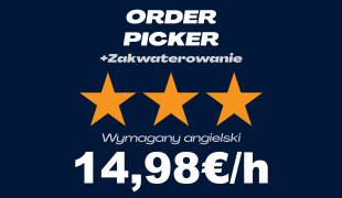 ORDER PICKER - ZNAJOMOŚĆ ANGIELSKIEGO | Różne lokalizacje | €14.98