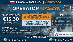Zdobądź nowy zawód-Operator maszyn na produkcji przekąsek | Nieuwkoop | €2650.00