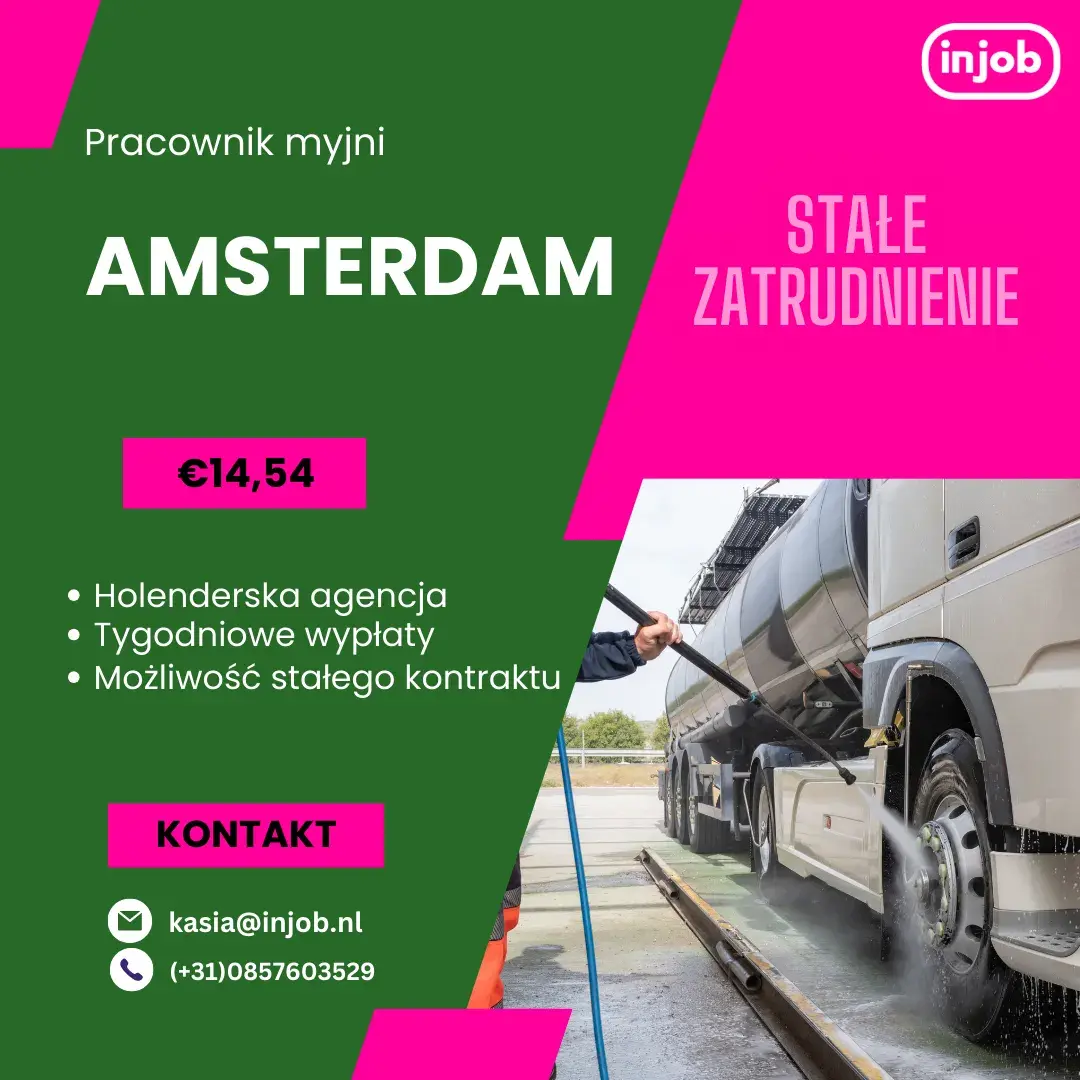 Pracownik myjni samochodów ciężarowych – Amsterdam