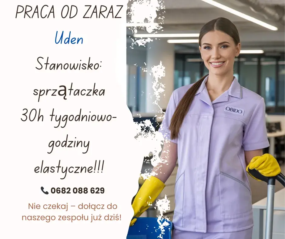 📢 PRACA OD ZARAZ – Uden! 