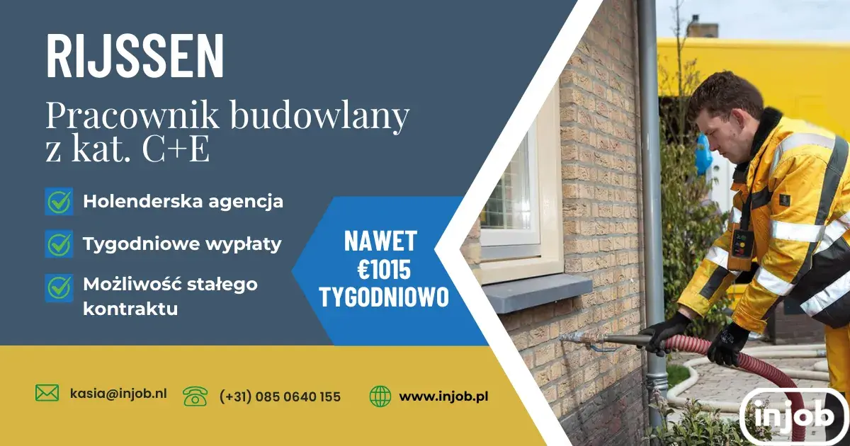 Pracownik budowalny z kat. C+E - Rijssen