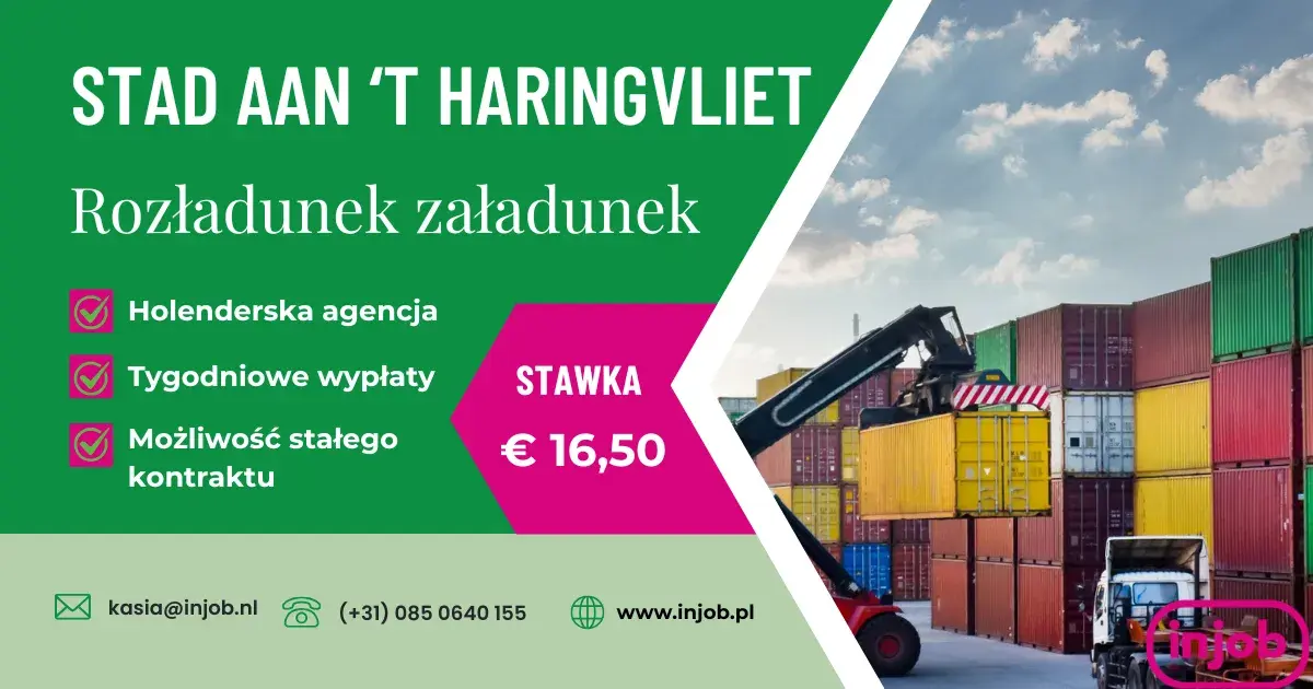 Pomocnik przy rozładunku i załadunku - Stad aan 't Haringvliet