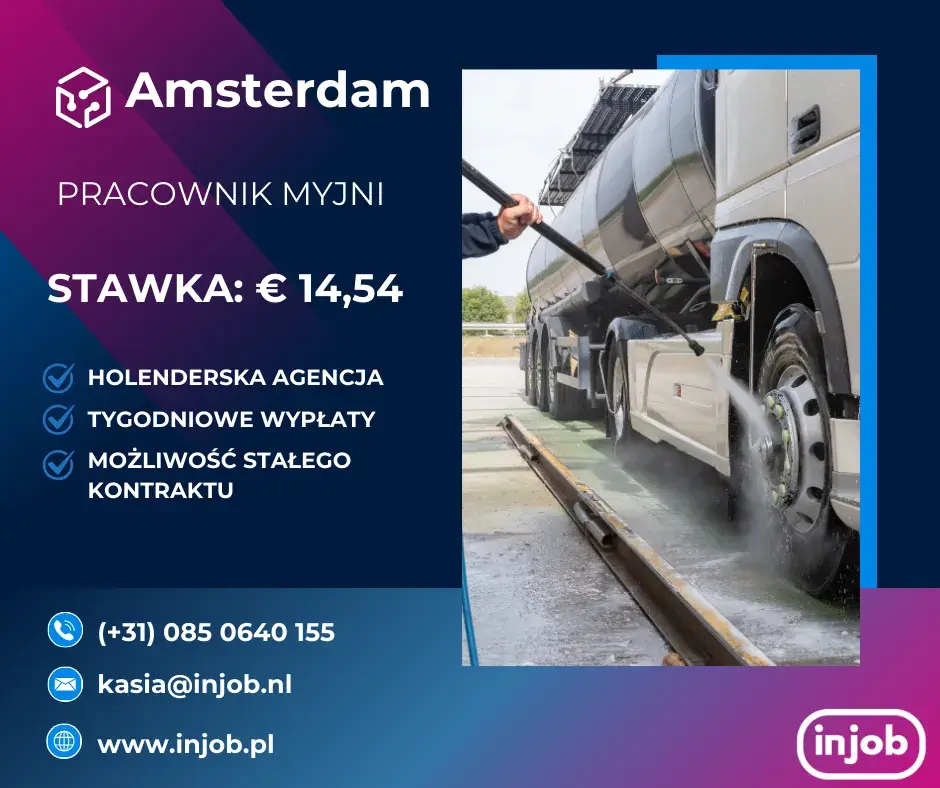 Pracownik myjni samochodów ciężarowych – Amsterdam