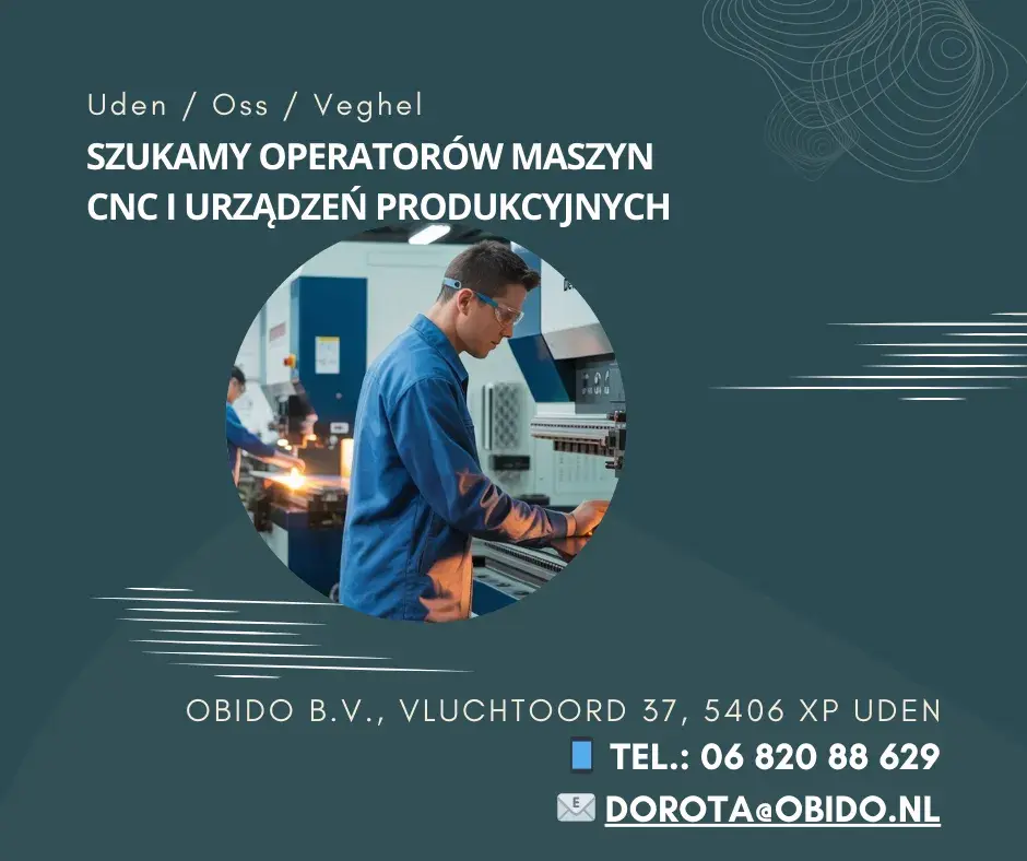 Poszukujemy osób do obsługi maszyn do kształtowania i obróbki metalu