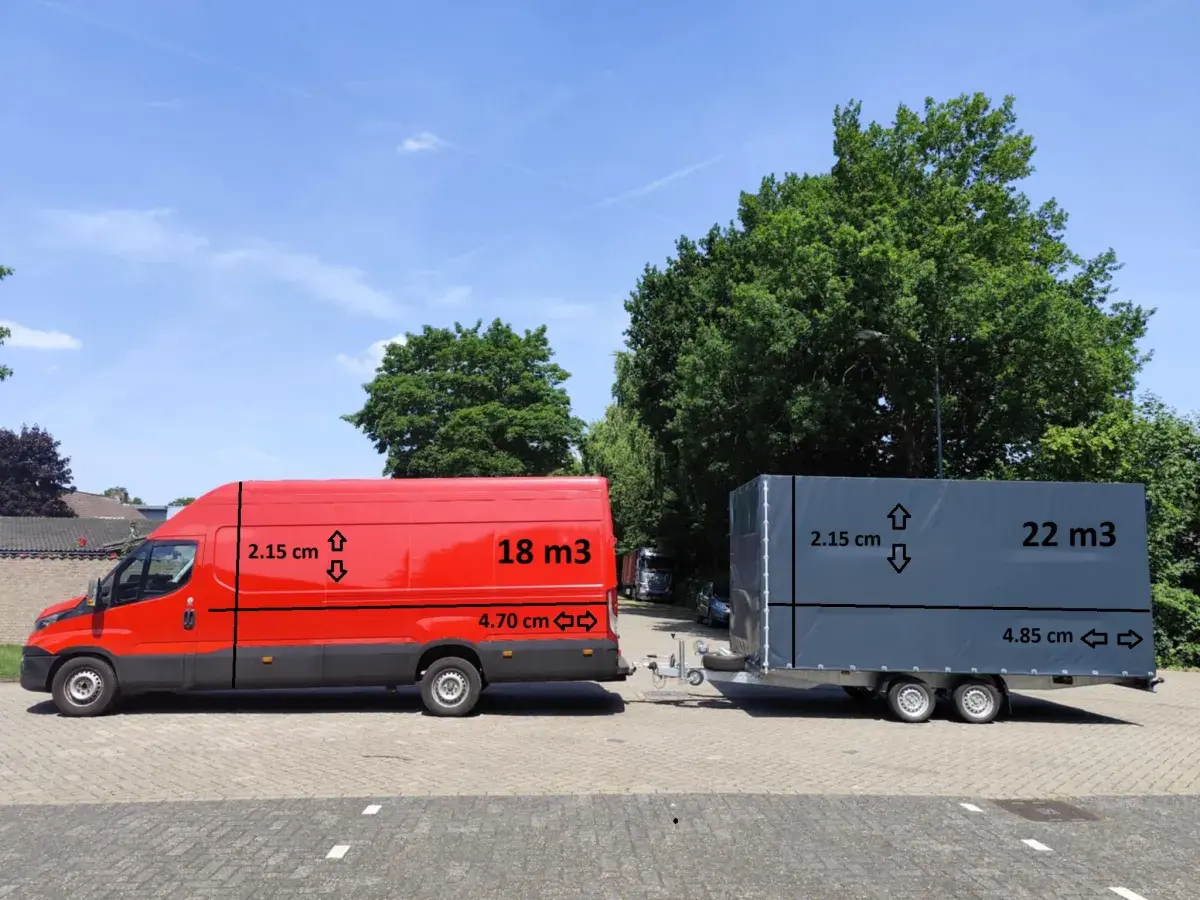 TRANSPORT - PRZEPROWADZKI NL - BE - DE - FR - DO POLSKI BUS + PRZYCZEPA 40m3