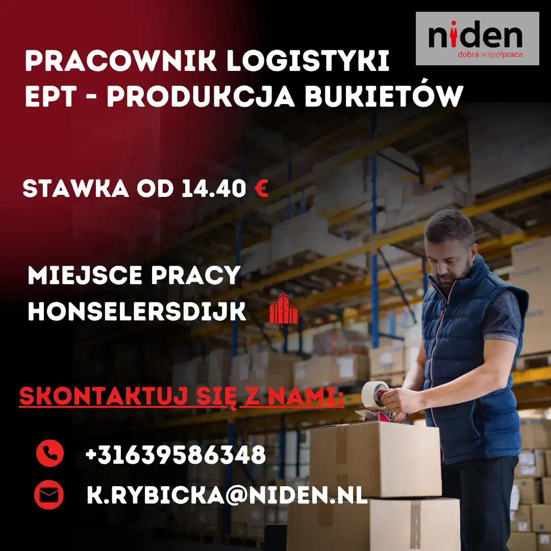Pracownik Logistyki – Produkcja Bukietów (EPT) | Honselersdijk | €14.40