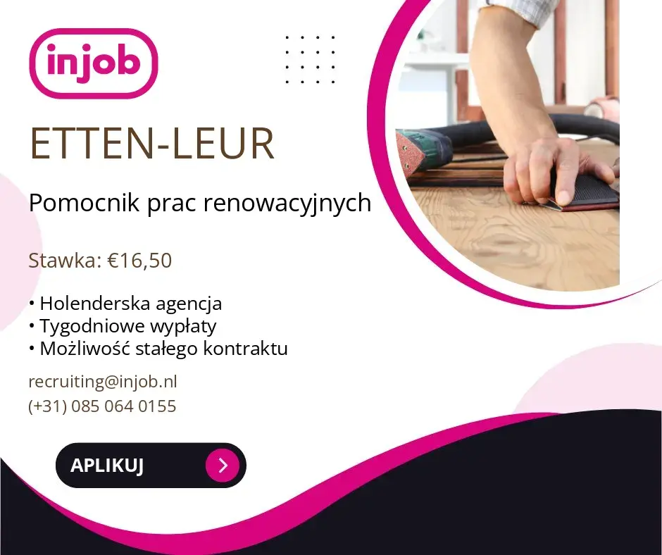 Pomocnik prac renowacyjnych | Etten- Leur | €16.50