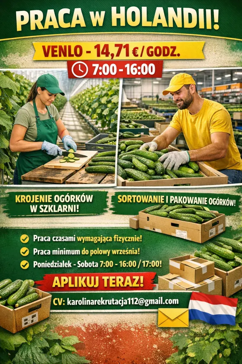 Szklarnia z ogórkami | Venlo | €14.71