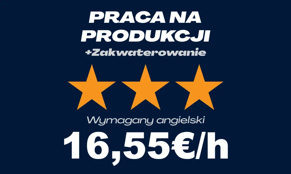 PRACA NA PRODUKCJI - PODSTAWOWY ANGIELSKI | Różne lokalizacje | €16.55