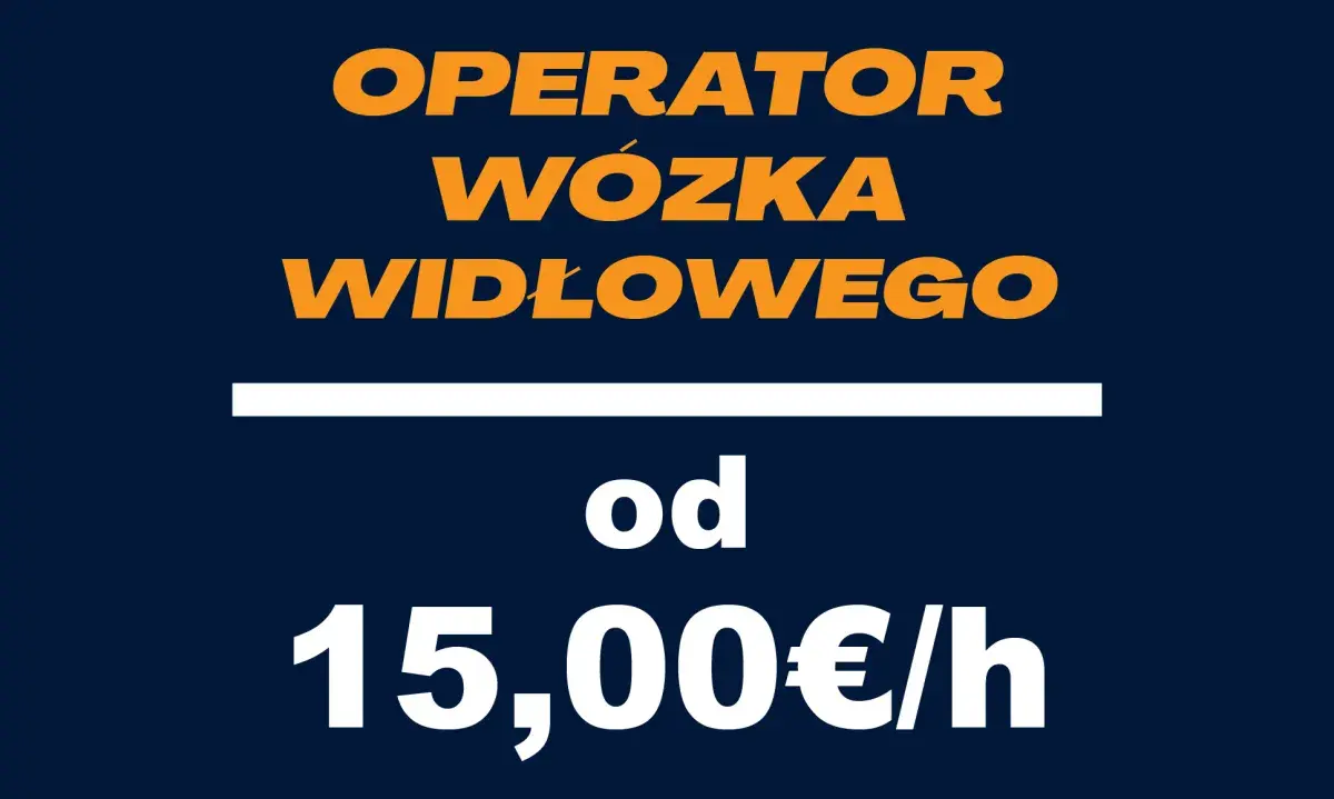 OPERATOR WÓZKA WIDŁOWEGO - ANGIELSKI | Różne lokalizacje | €15.00