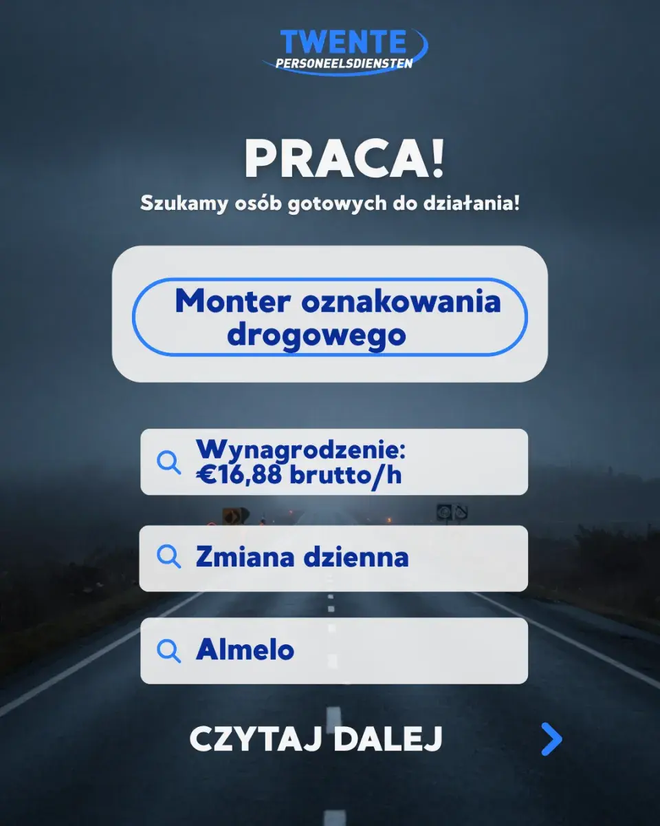 Monter oznakowania drogowego – Almelo  | Wierden | €16.88