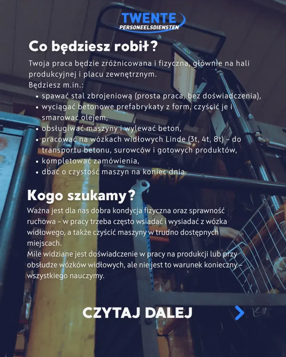 Pracownik produkcji prefabrykatów betonowych – Markelo | Markelo | €15.68