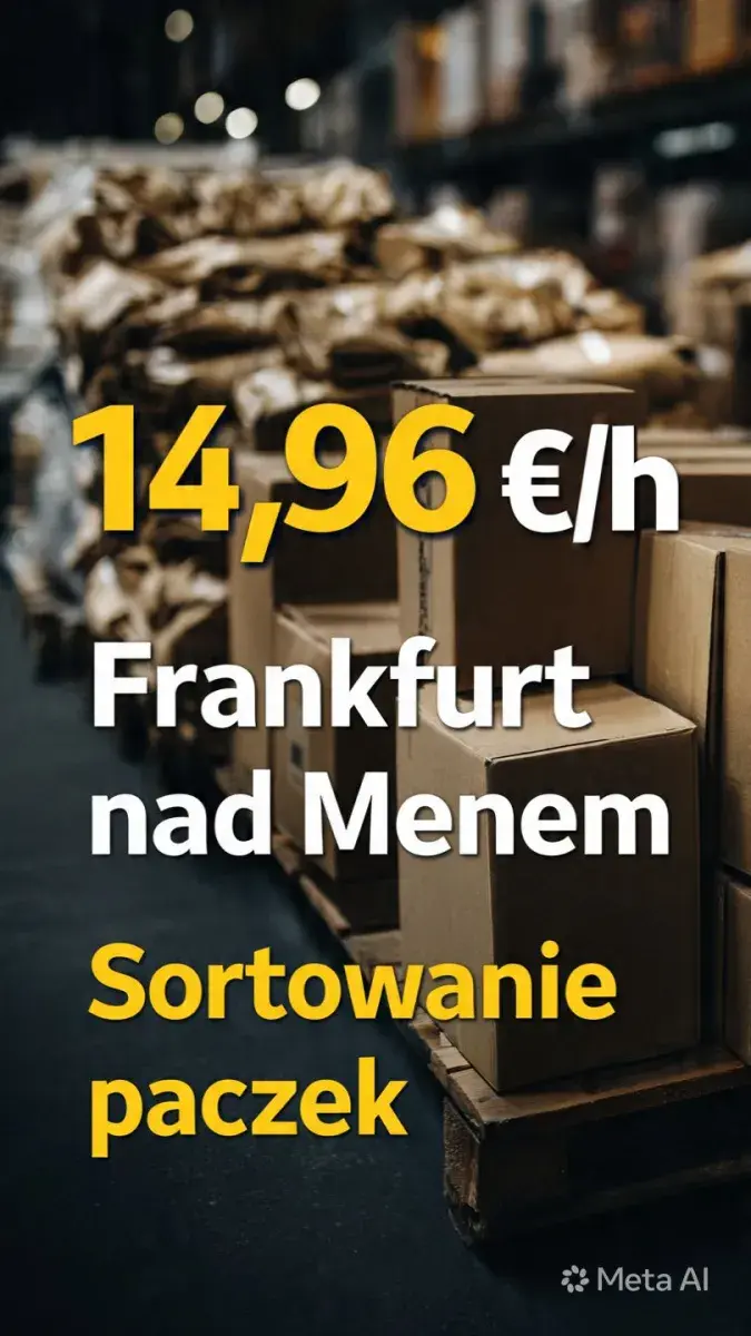 Sortowanie paczek. Start od zaraz! Bez znajomości języka obcego | Frankfurt nad Menam | €14.71