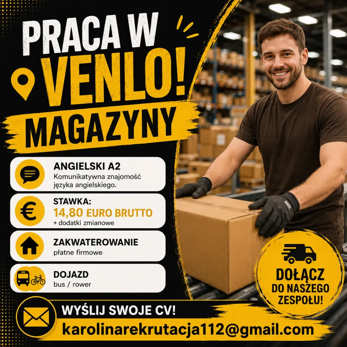 Praca w magazynie | Venlo | €14.80
