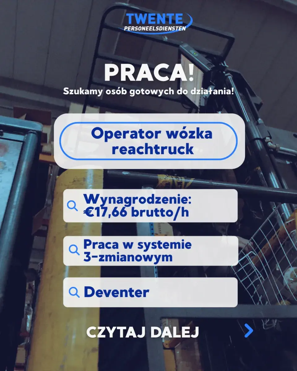 Kierowca wózka widłowego - możliwość zakwaterowania | Deventer | €17.66