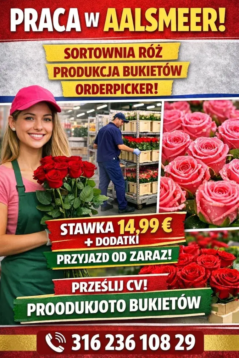 Praca z kwiatami | Aalsmeer | €14.99